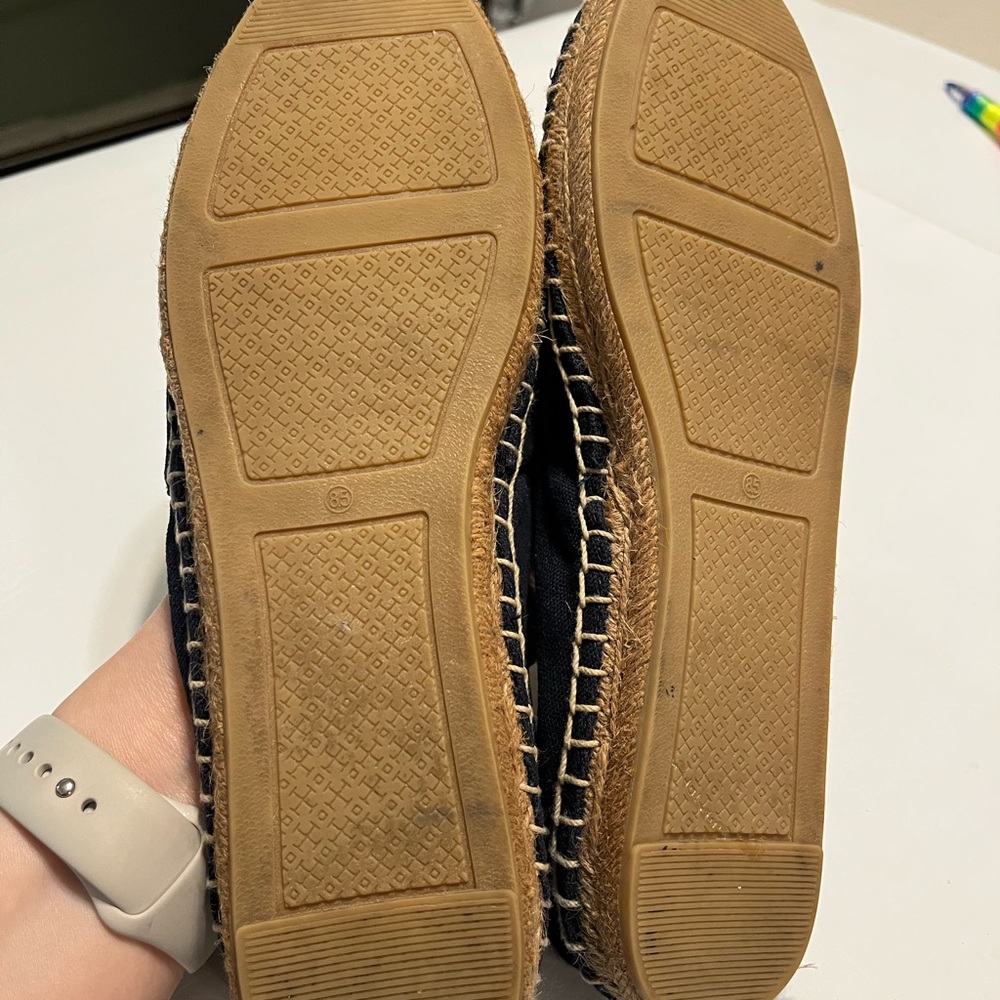 Tory Burch Navy Blue Espadrille Loafers - Picture 11 of 12